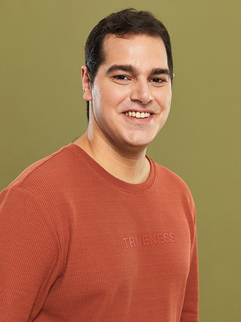 Plus Size Crew Neck Long Sleeve Printed Men's T-Shirt-2