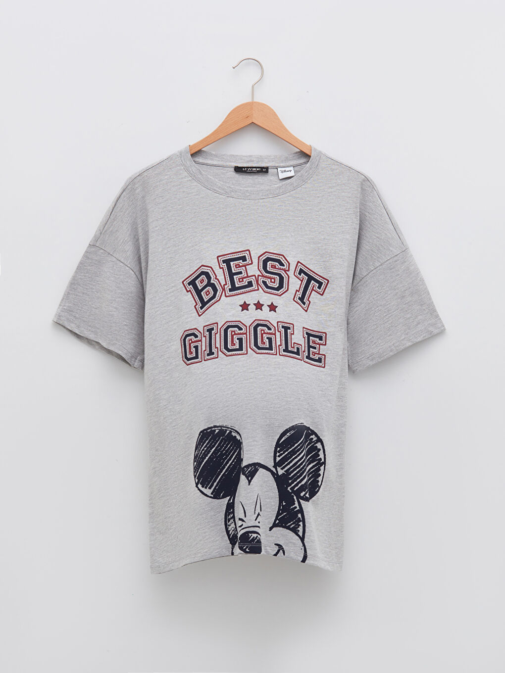 تیشێرتی منداڵبوون قۆڵ کورت چاپکراوی Mickey Mouse یه‌خه‌ خڕ-4