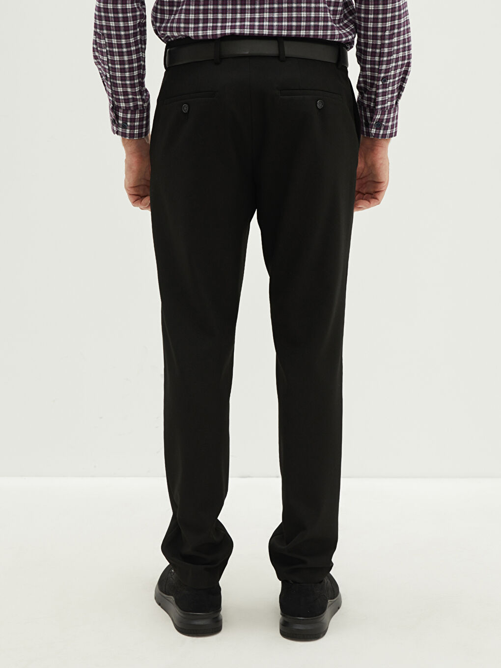 Slim Fit Dobby Fabric Men's Trousers-4