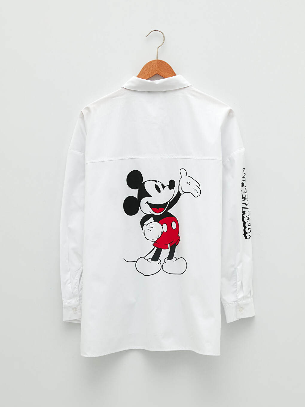 LC WAIKIKI Plus Size Front Button Closure Mickey Mouse Printed