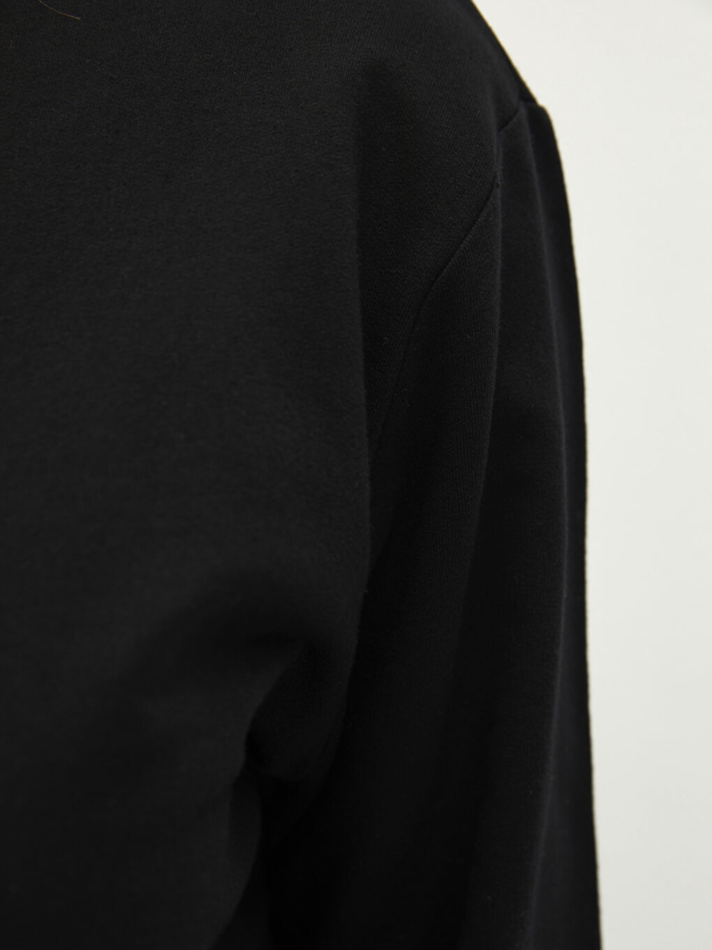 Siyah Kapüşonlu Düz Uzun Kollu Pamuklu Kadın Spor Hırka-3