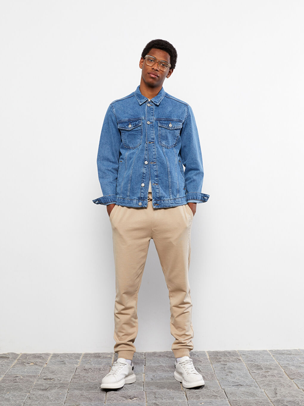 ерлерге арналған тар пішім джоггер спорттық шалбары-1