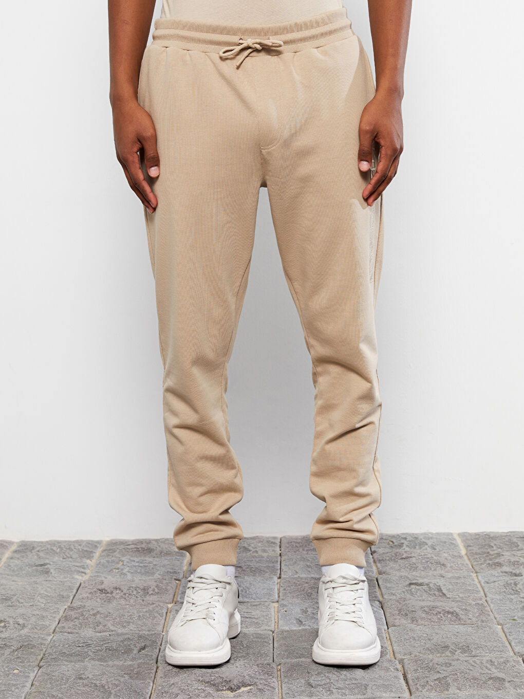 ерлерге арналған тар пішім джоггер спорттық шалбары-3