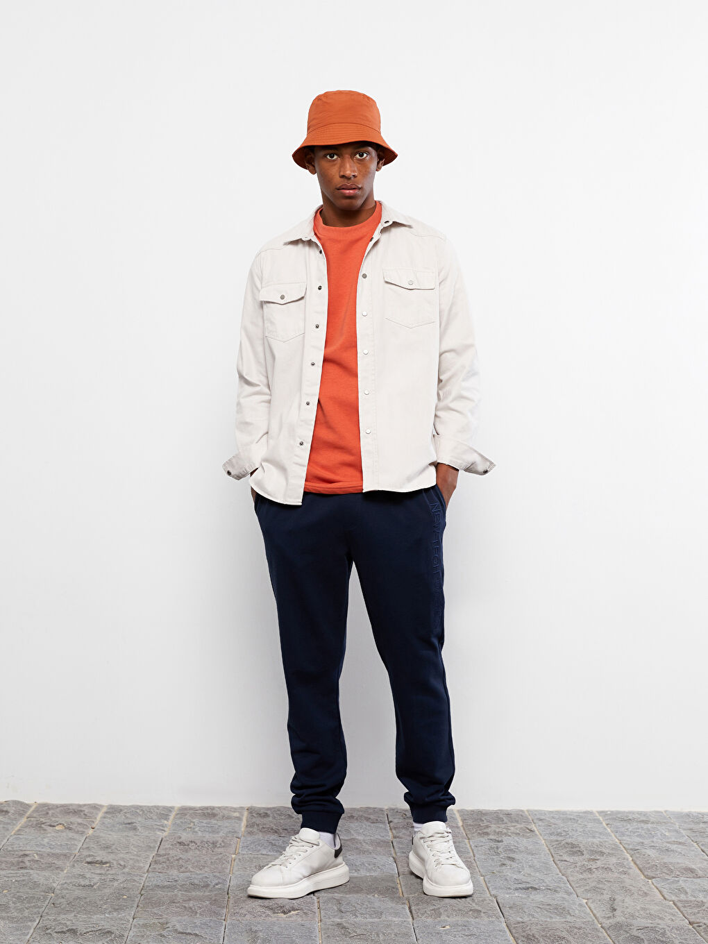 ерлерге арналған тар пішім джоггер спорттық шалбары-1