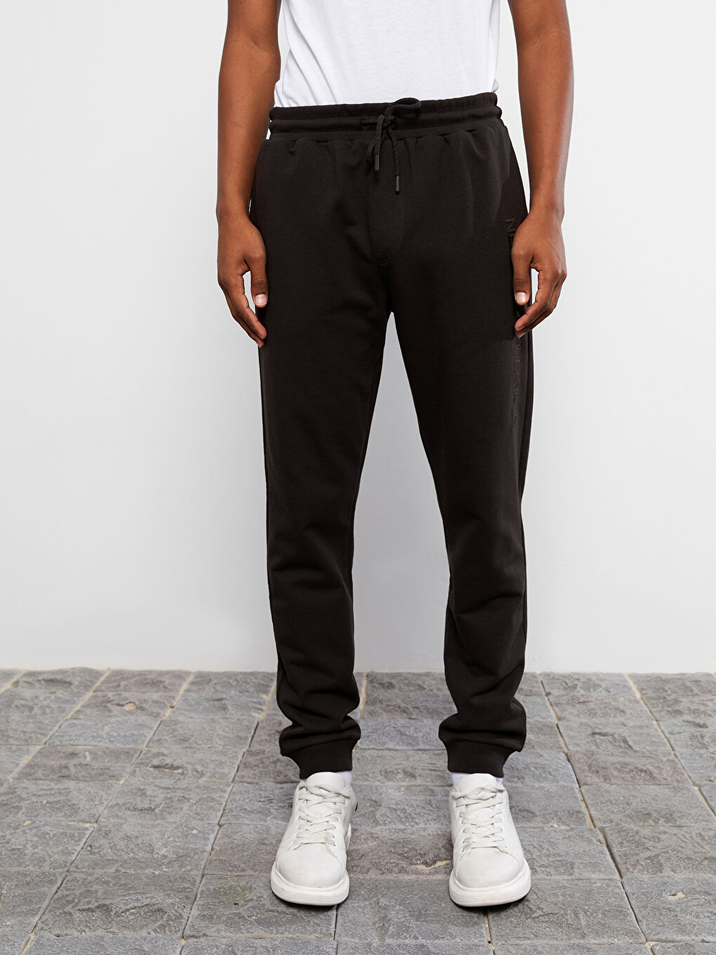 ерлерге арналған тар пішім джоггер спорттық шалбары-3