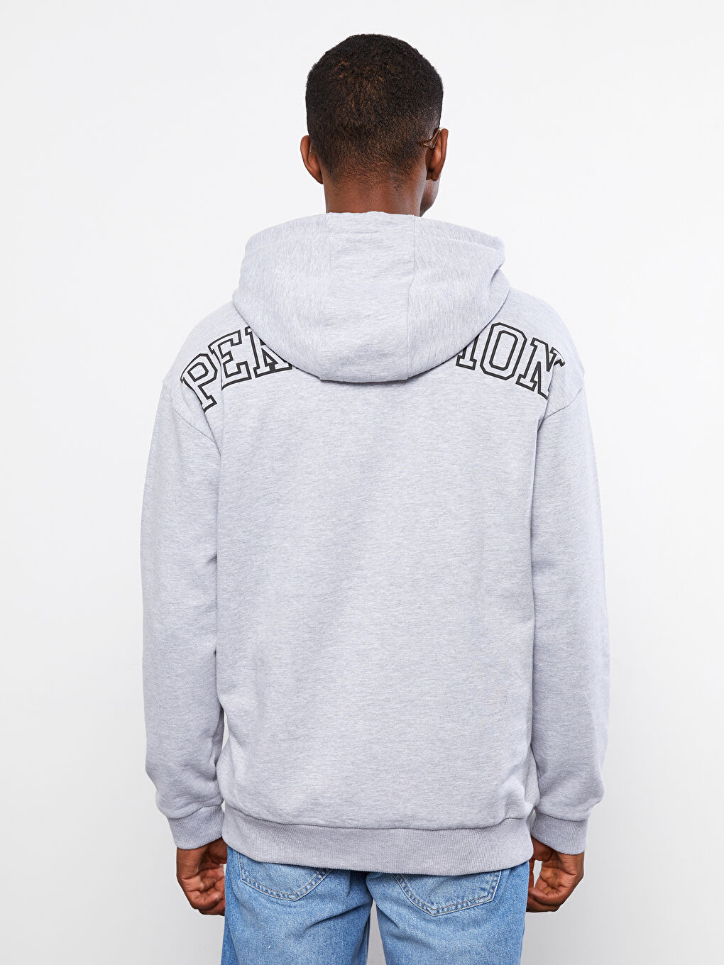 Ерлерге арналған ұзын жеңді принтті қалың худи-4