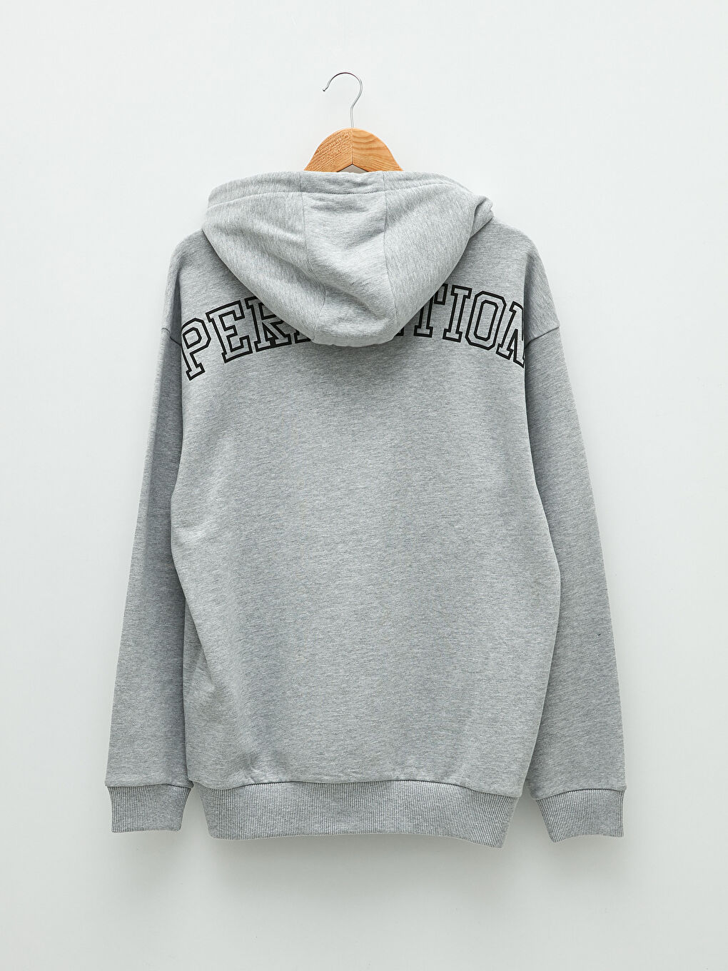 Ерлерге арналған ұзын жеңді принтті қалың худи-6