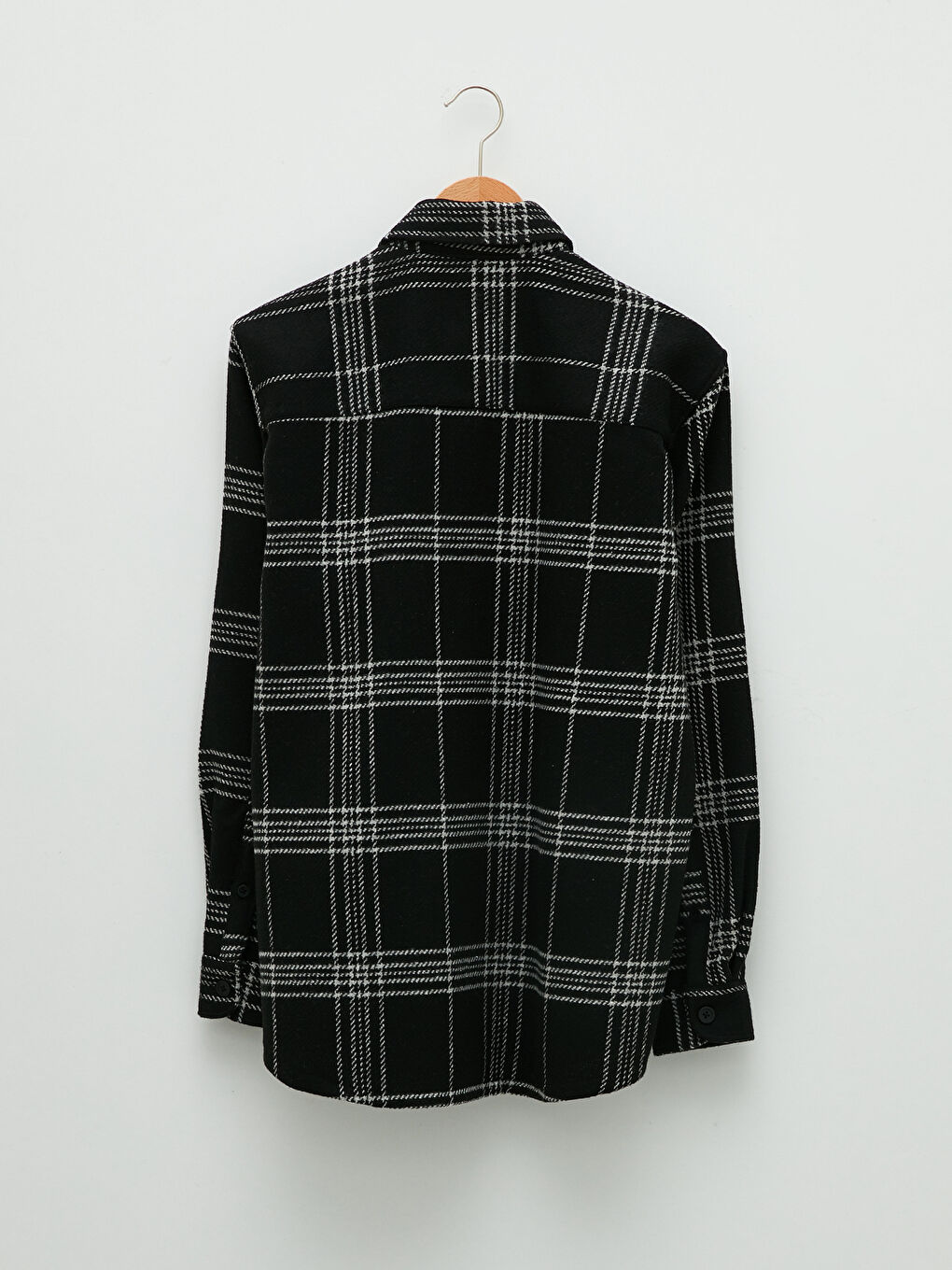 Gri Rahat Kalıp Uzun Kollu Ekose Erkek Oduncu Gömlek-6