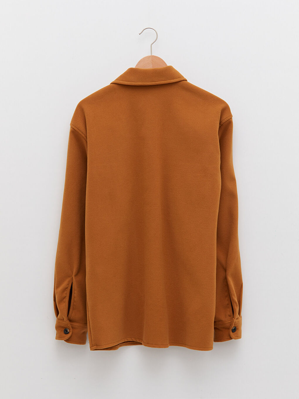 Sarı Rahat Kalıp Uzun Kollu Erkek Gömlek Ceket-6