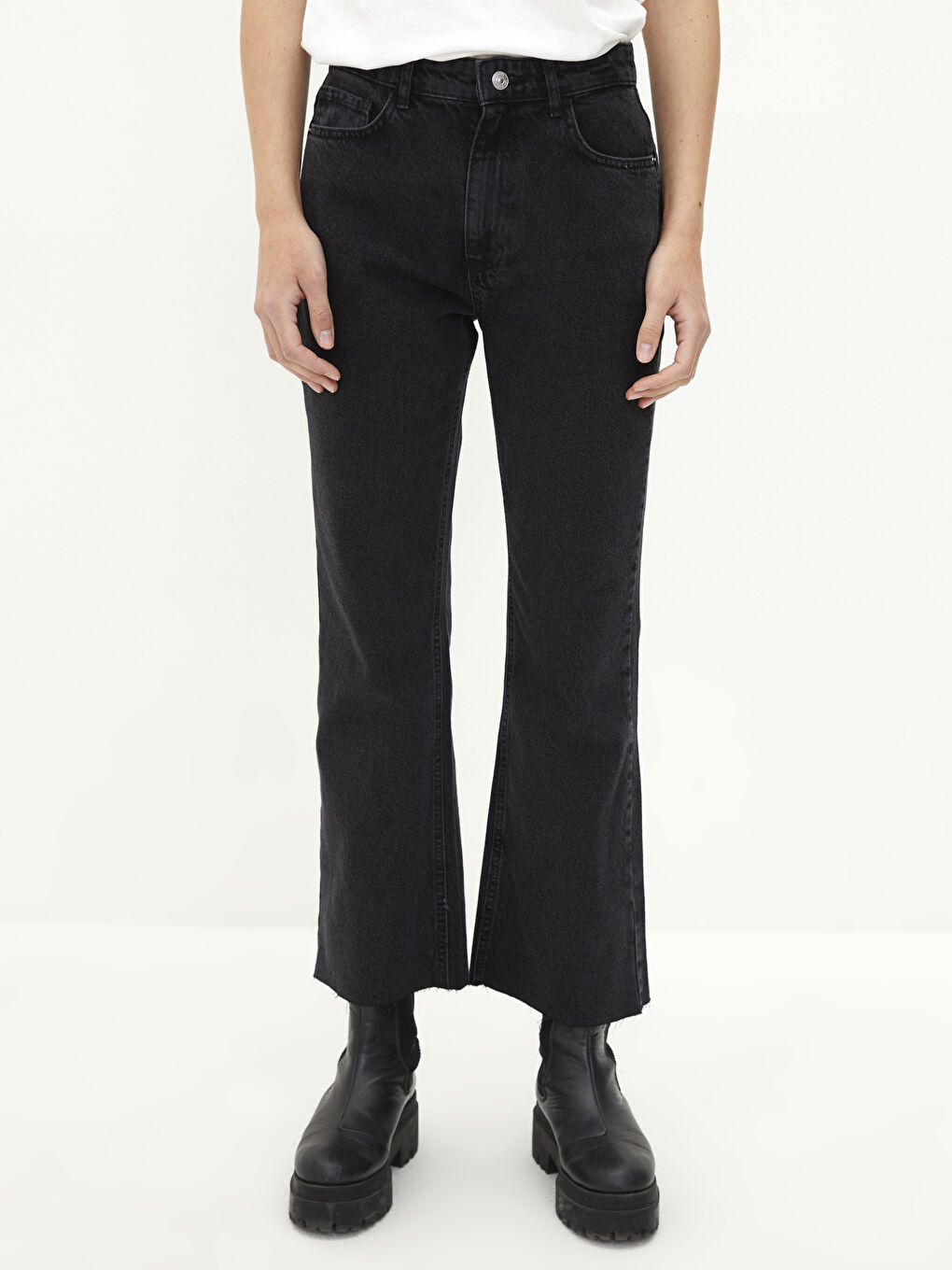 Blugi Evazați Marte cu Talie Înaltă pentru Femei-2