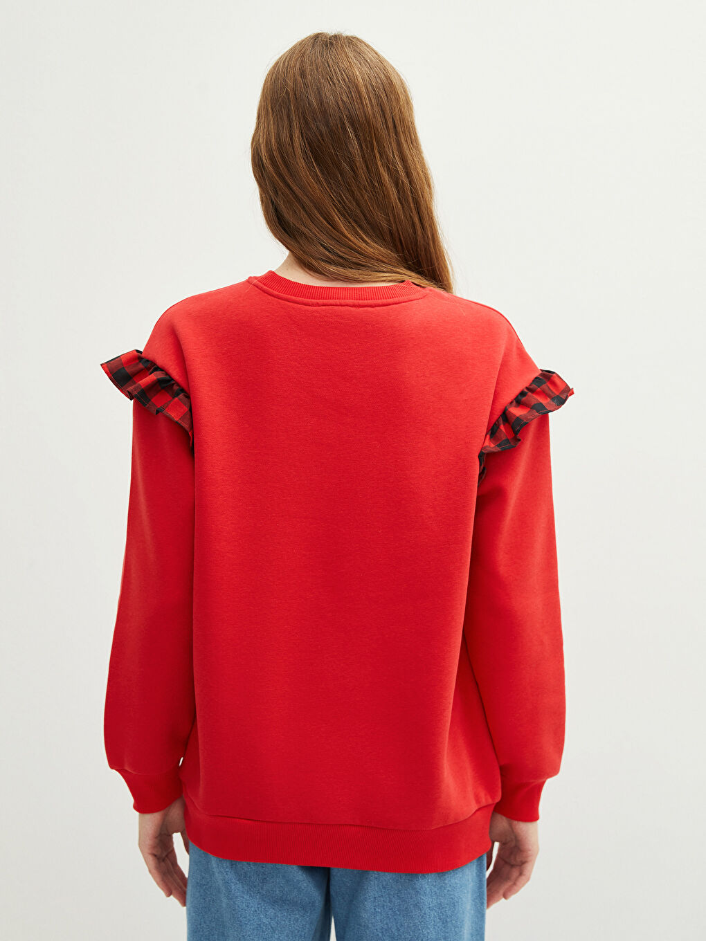 Žena CRVENA Majica s kapuljačom/Dukserica-4