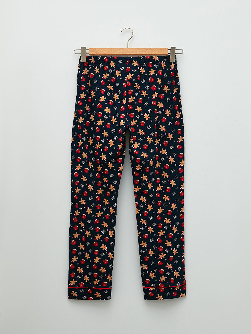 Set de pijama pentru Femei din Bumbac Bumbac cu Mânecă Lungă Tematică de Crăciun și Guler de Cămașă-9