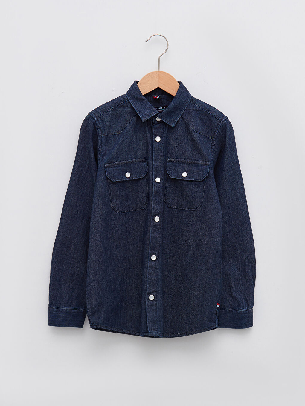 Basic Long Sleeve Boys' Denim Shirt
