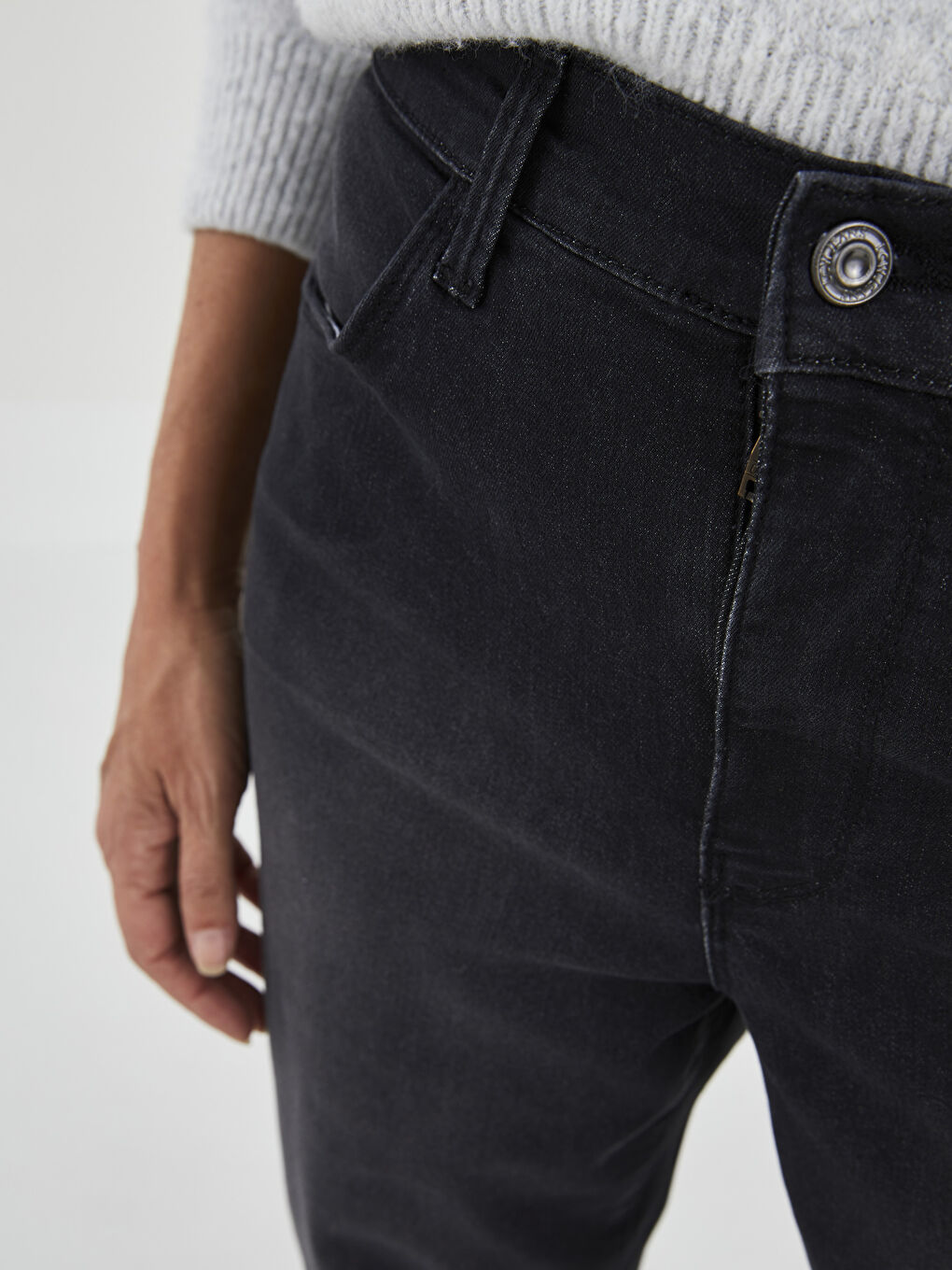 LCW Grace Antrasit Yıkamalı Beli Lastikli Mercury Skinny Fit Cep Detaylı Kadın Rodeo Jean Pantolon - 3