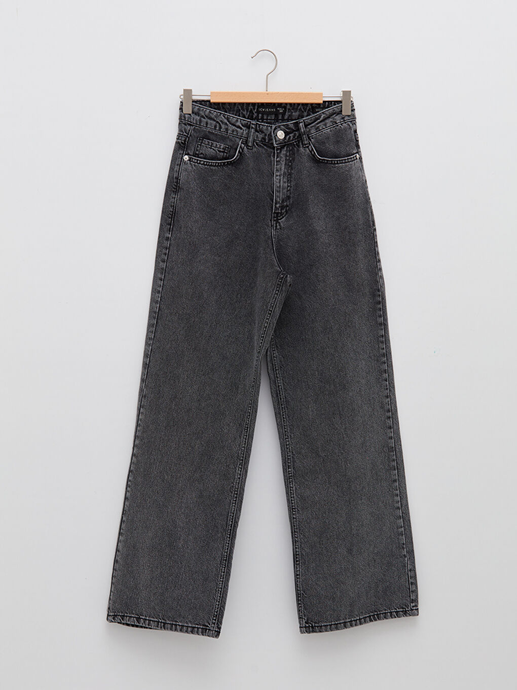 Blugi Rodeo Pentru Femei Cu Talie Înaltă, Croială Largă și Buzunare-5