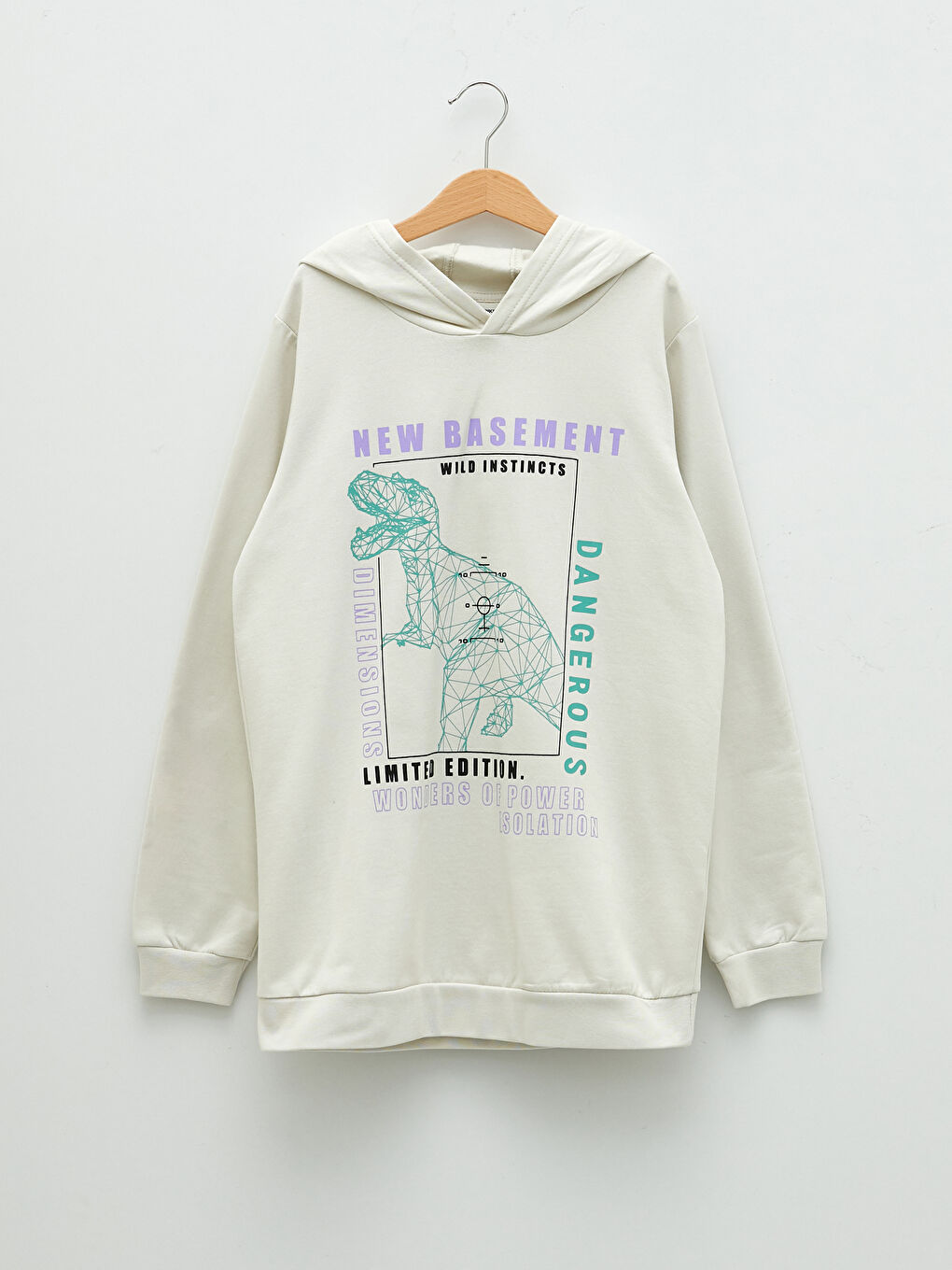 LCW Kids Kapüşonlu Baskılı Uzun Kollu Erkek Çocuk Sweatshirt -W1K430Z4-QVW