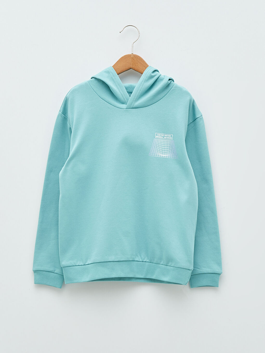 Hooded Printed Long Sleeve Boys' Sweatshirt