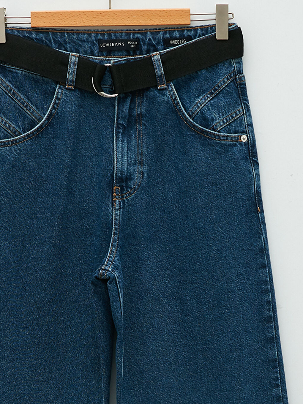 High Waist Wideleg Straight Rodeo Women's Jean Trousers-7