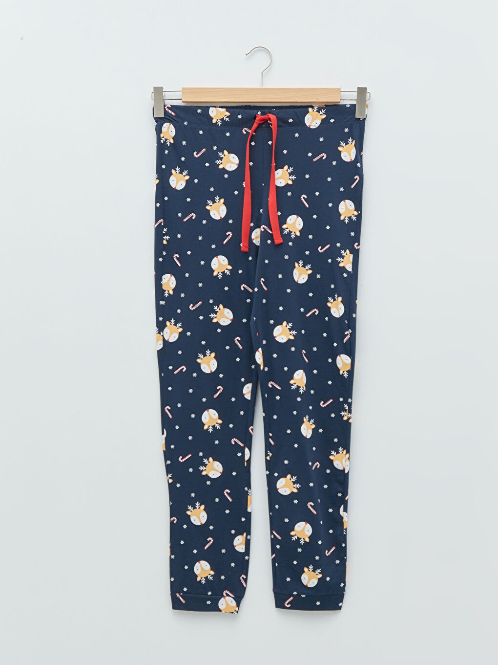 LCW DREAM Rundhalsausschnitt Neujahrsmotiv Langarm Baumwolle Pyjama-Set für Damen -W1K442Z8-LSJ