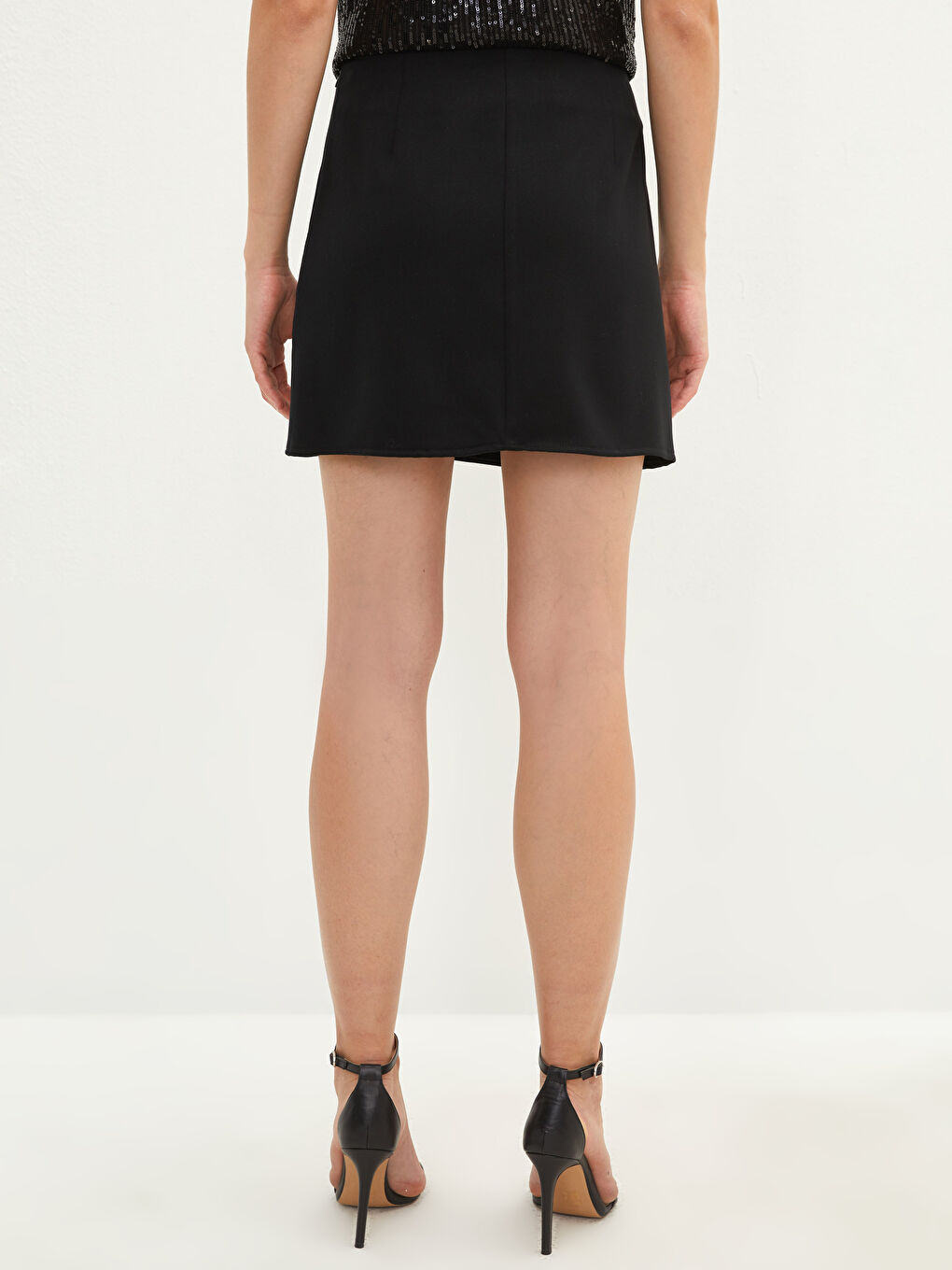 Women's Slim Fit A-Line Mini Skirt With Zipper Waist-5