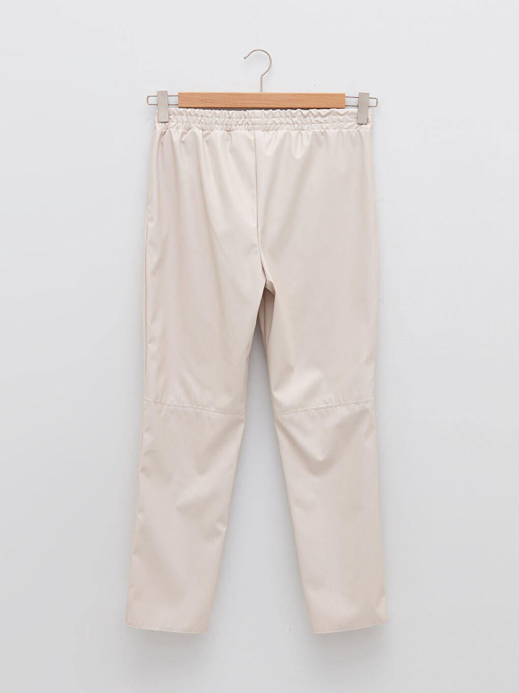 Pantalon Droit à Taille Élastiquée Coupe Confortable avec Poches pour Femmes Détail-6