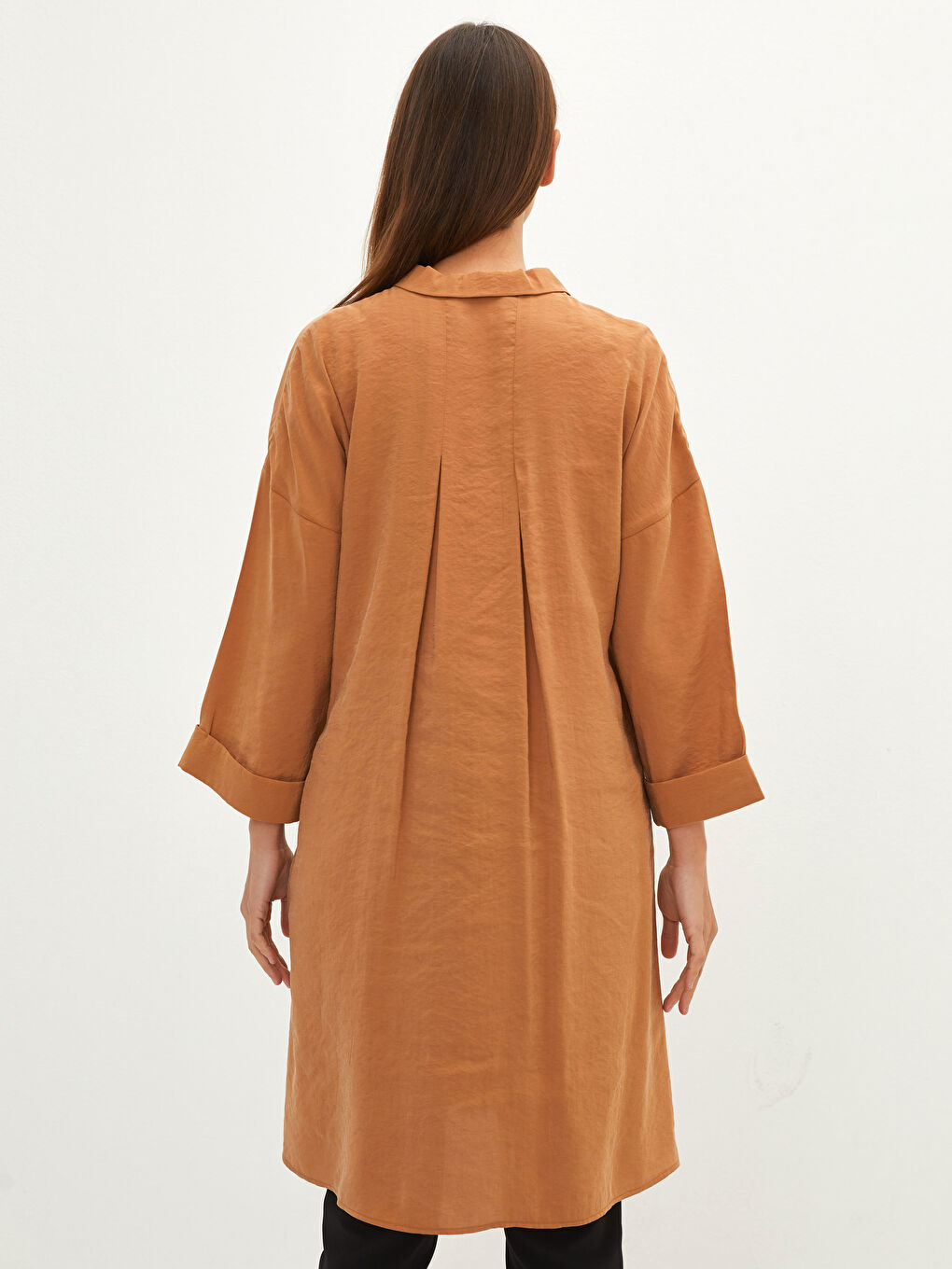 LCW Modest Plain Button Closure Women's Shirt Tunic -W1K545Z8-SCQ