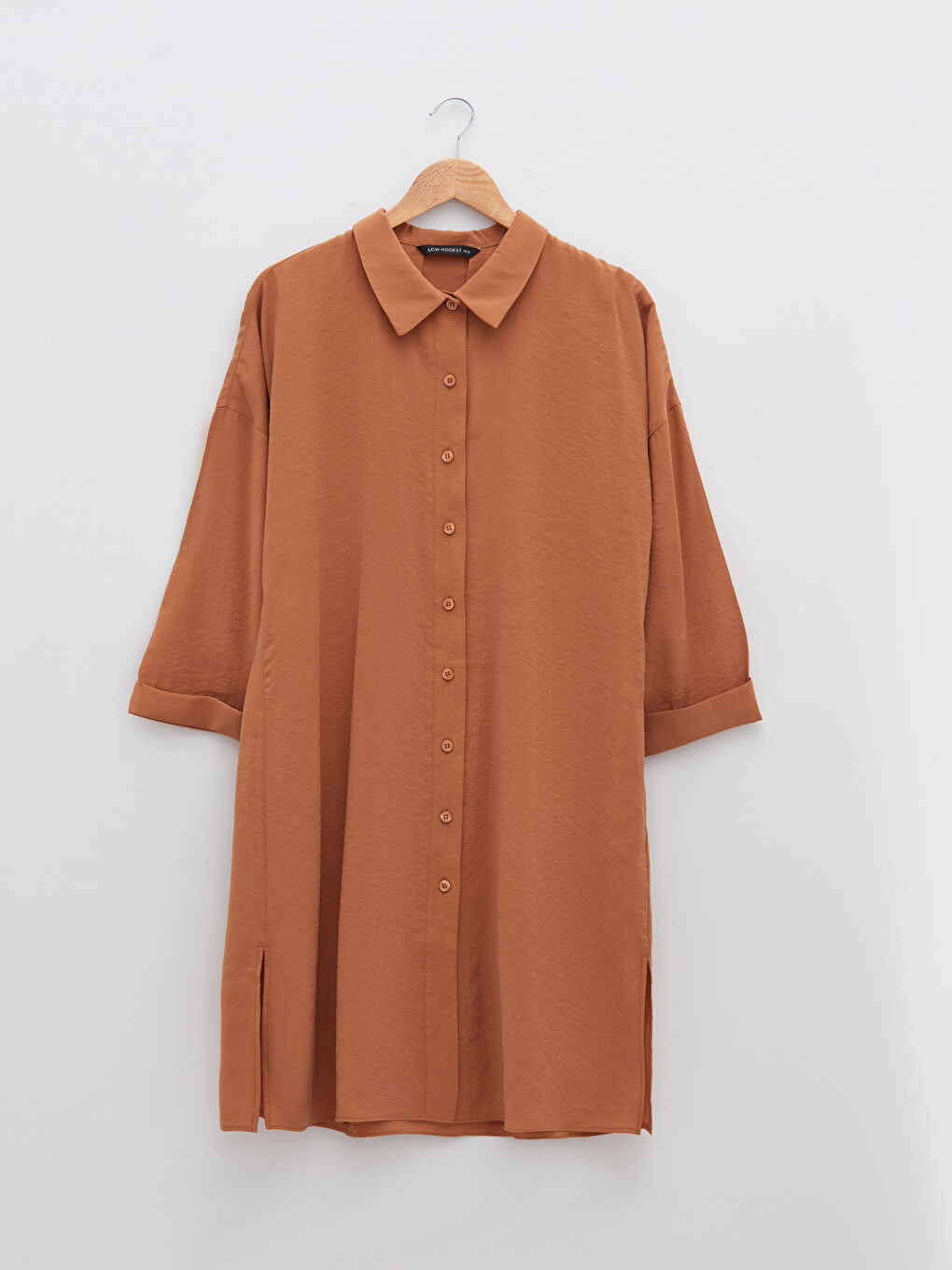 LCW Modest Plain Button Closure Women's Shirt Tunic -W1K545Z8-SCQ