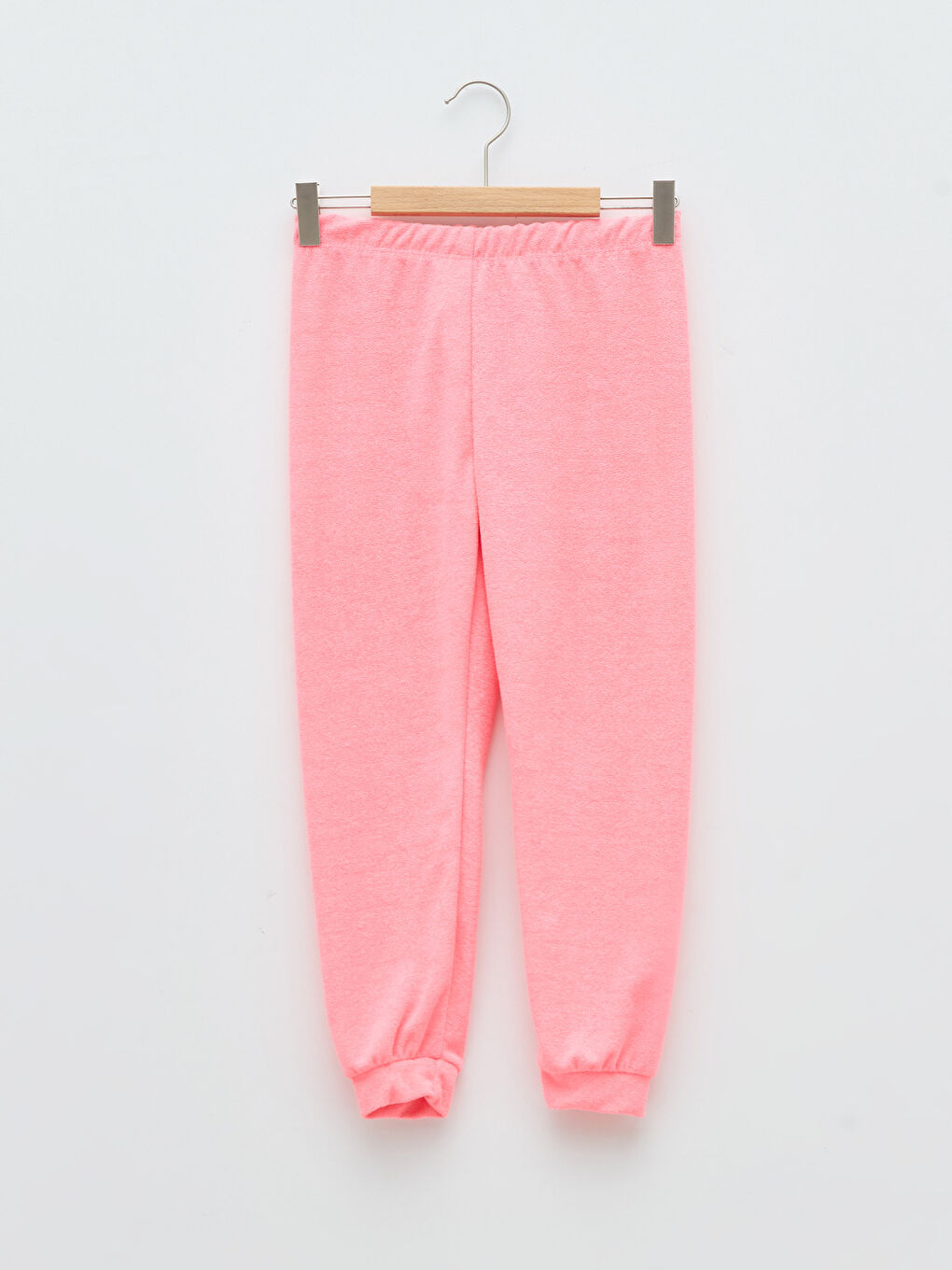 Elastic Waist Basic Towel Girls Pajama Bottom