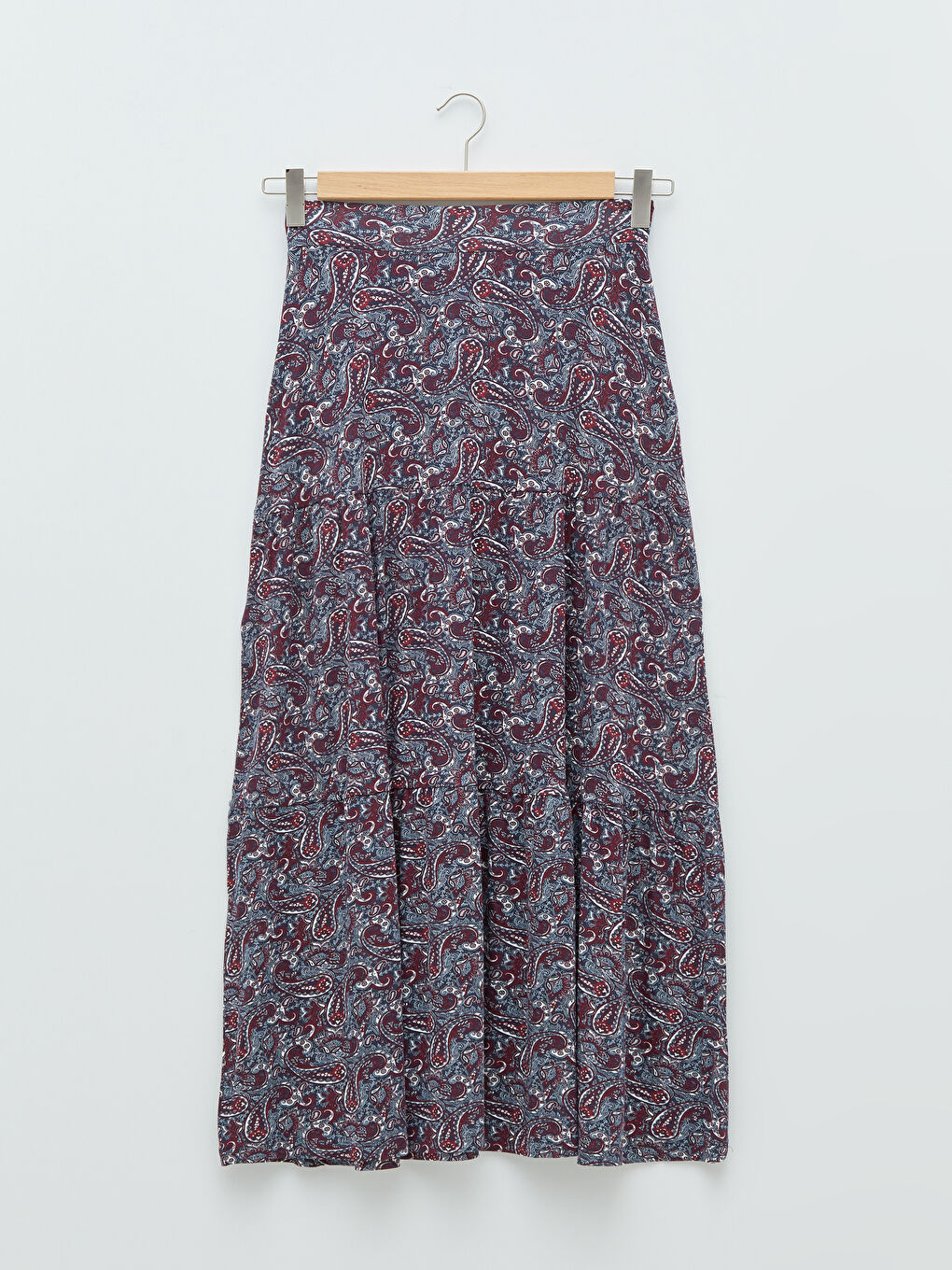 Karışık Beli Lastikli Desenli Kadın Etek-6