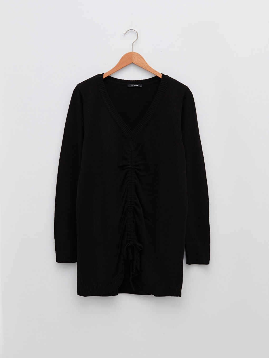Plus Size V Neck Regular Long Sleeve Women's Tricot Sweater-10