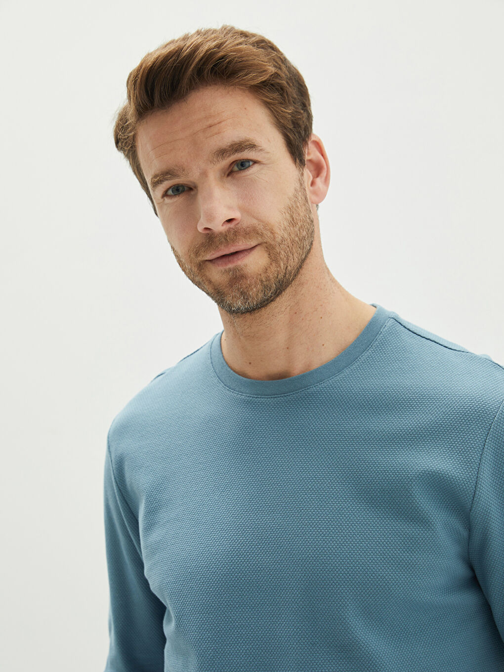 Crew Neck Long Sleeve Men's T-Shirt