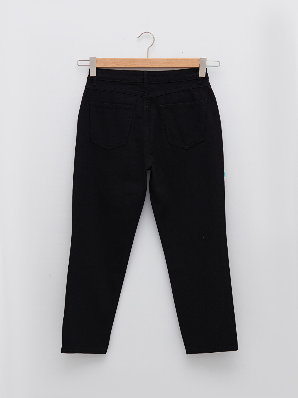 Comfortable Fit Straight Pocket Detailed Gabardine Fabric Women's Trousers-6