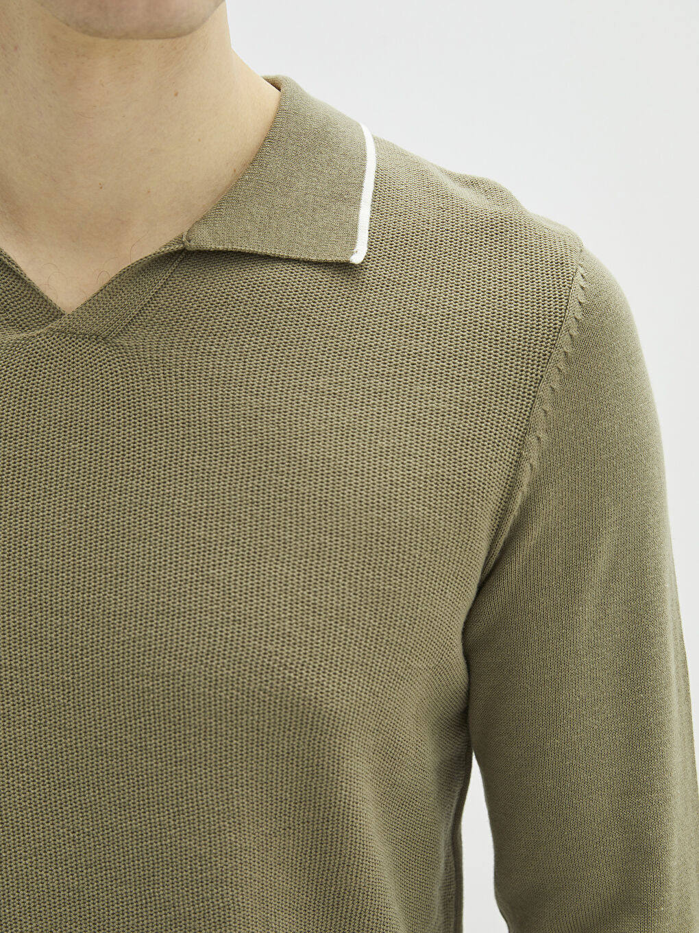 Rollkragen Langarm Dünner Herren Strickpullover-3