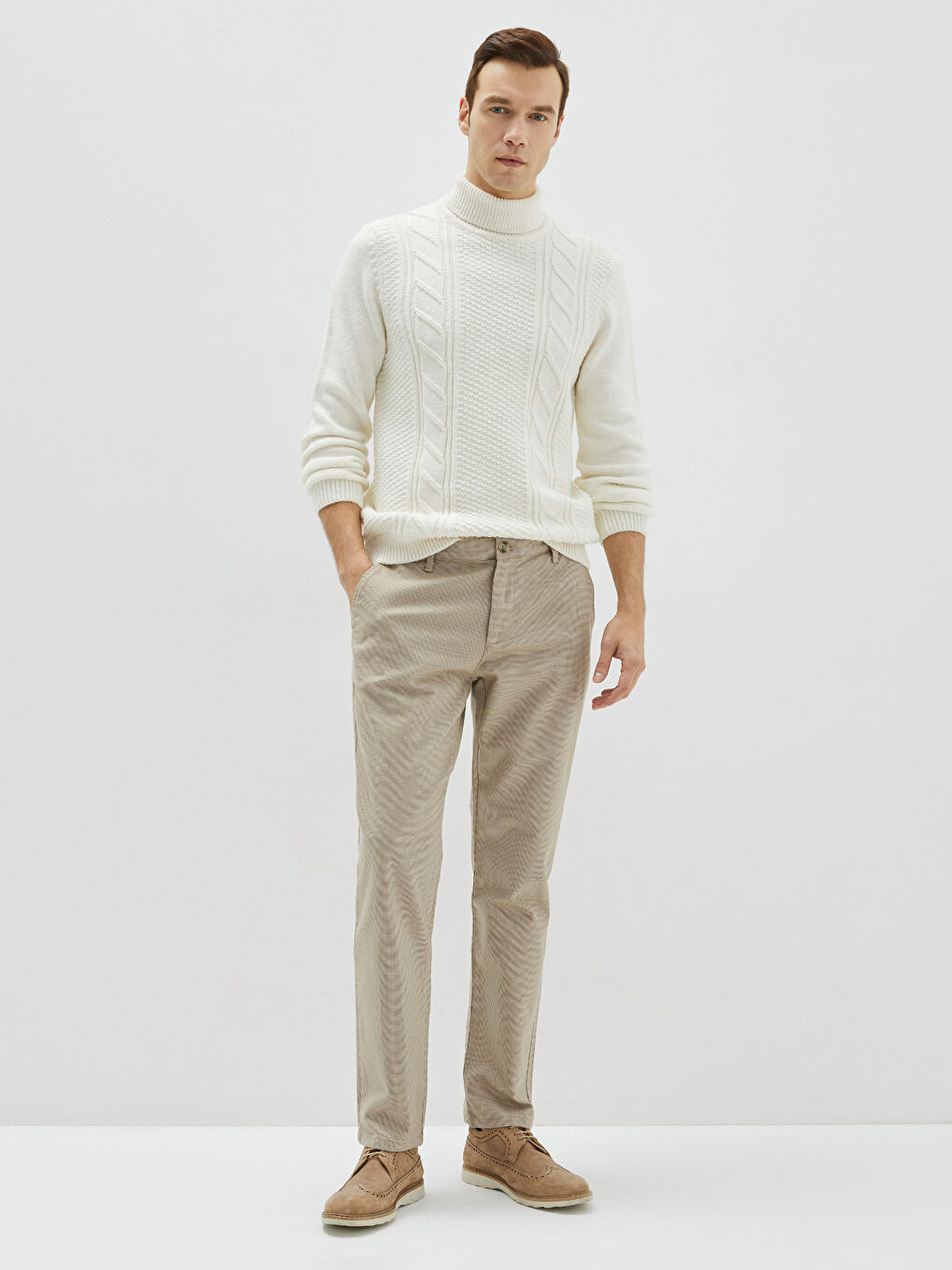 Turtleneck Long Sleeve Men's Knitwear Sweater-2