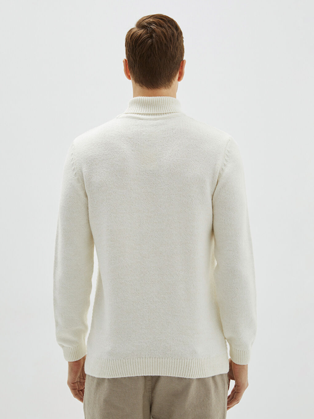 Turtleneck Long Sleeve Men's Knitwear Sweater-4