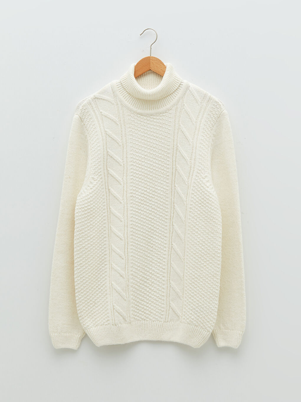 Turtleneck Long Sleeve Men's Knitwear Sweater-5