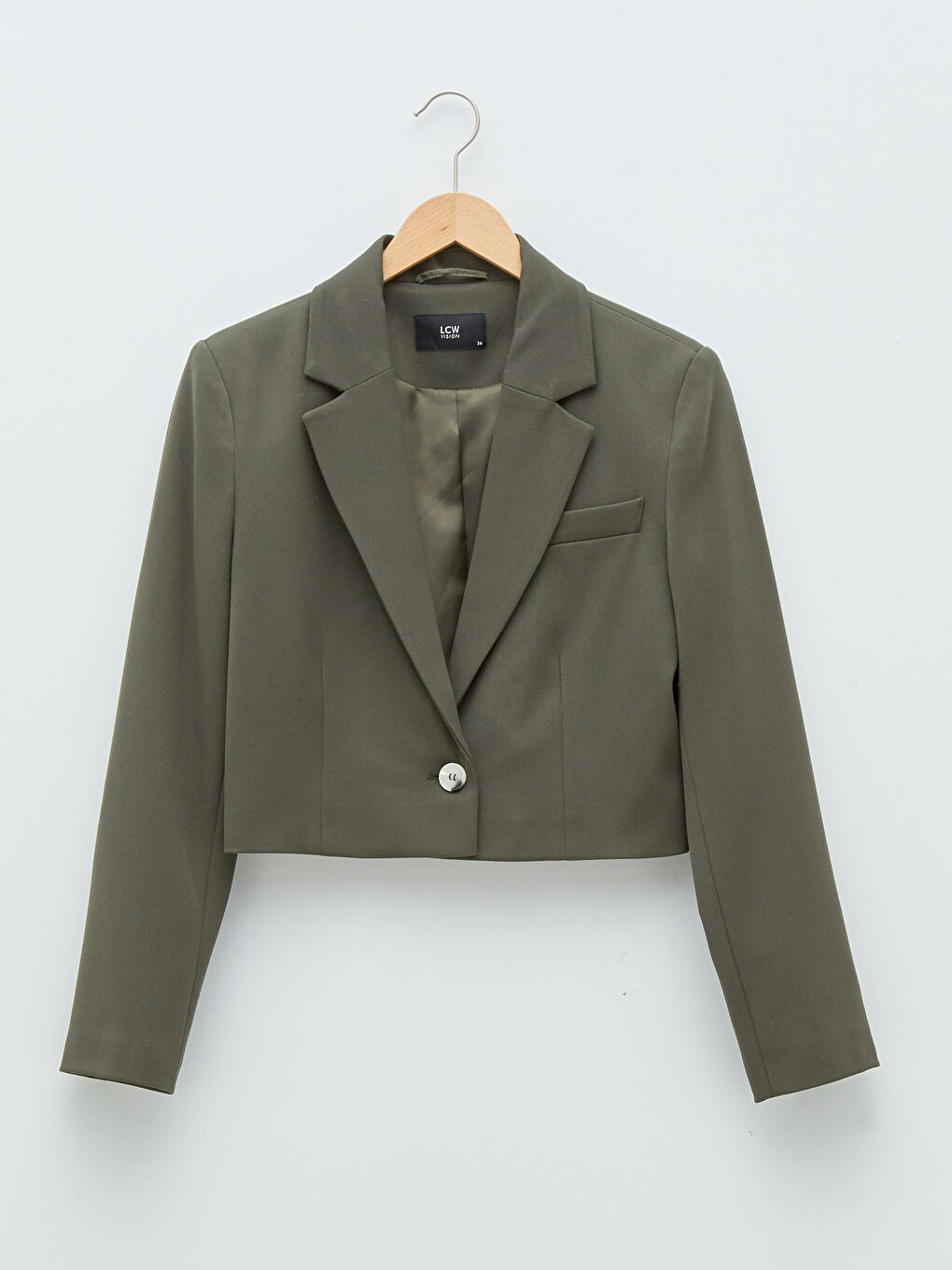LCW Vision Jacke für Damen mit geradem Schnitt, langen Ärmeln und Knopfleiste -W1K727Z8-S1N