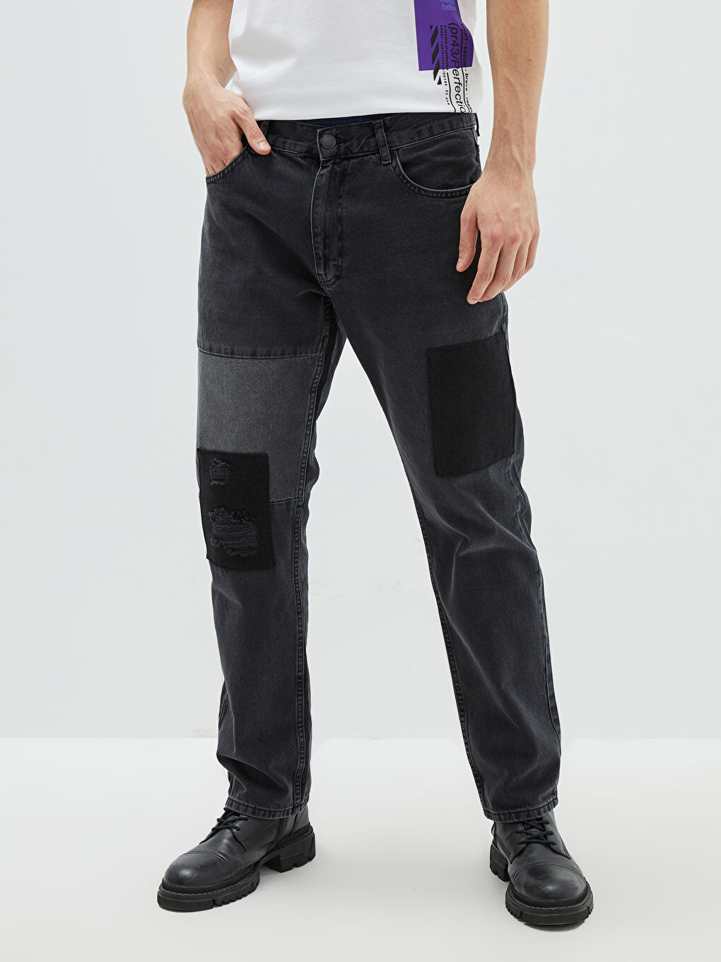 Siyah 700 Straight Fit Erkek Jean Pantolon-3