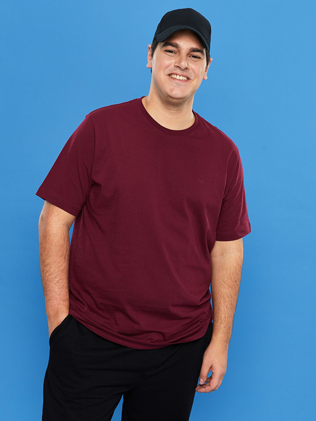 T-shirt Basique pour Hommes Grande Taille à Col Rond et Manches Courtes-2