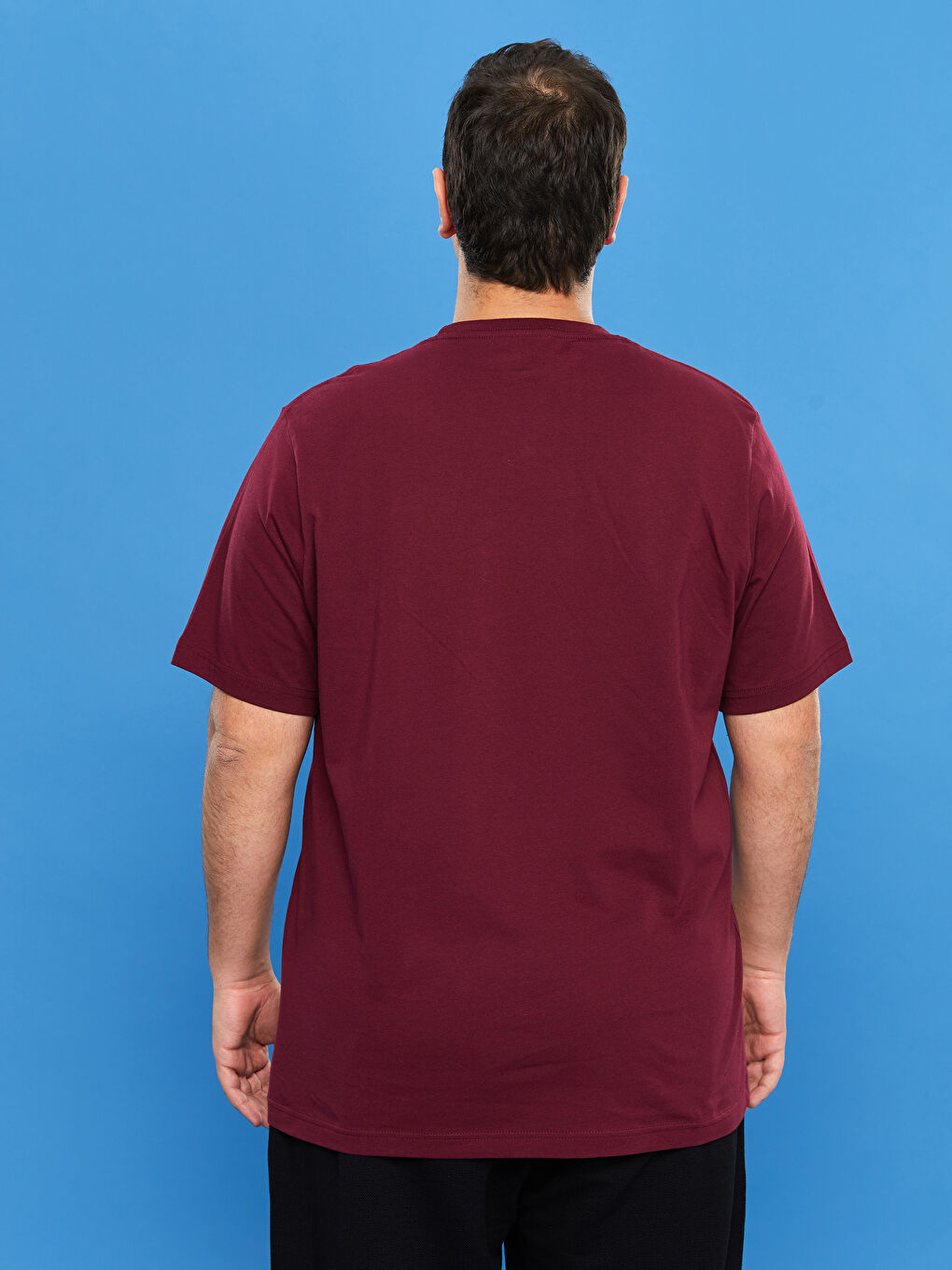 T-shirt Basique pour Hommes Grande Taille à Col Rond et Manches Courtes-4