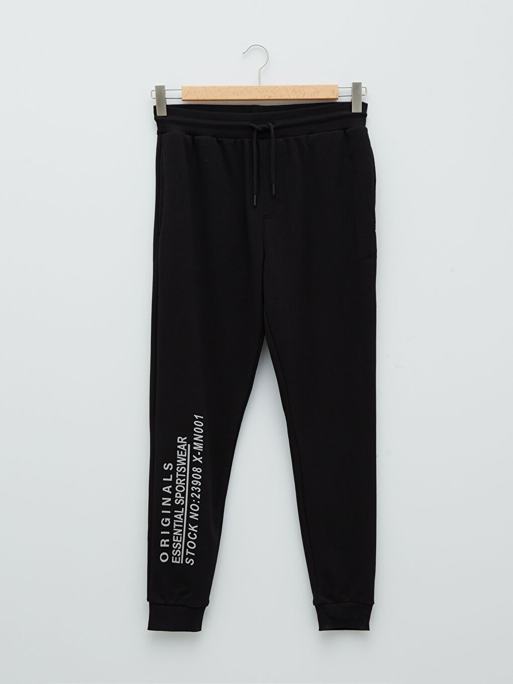 Siyah Standart Kalıp Erkek Jogger Eşofman Altı-4