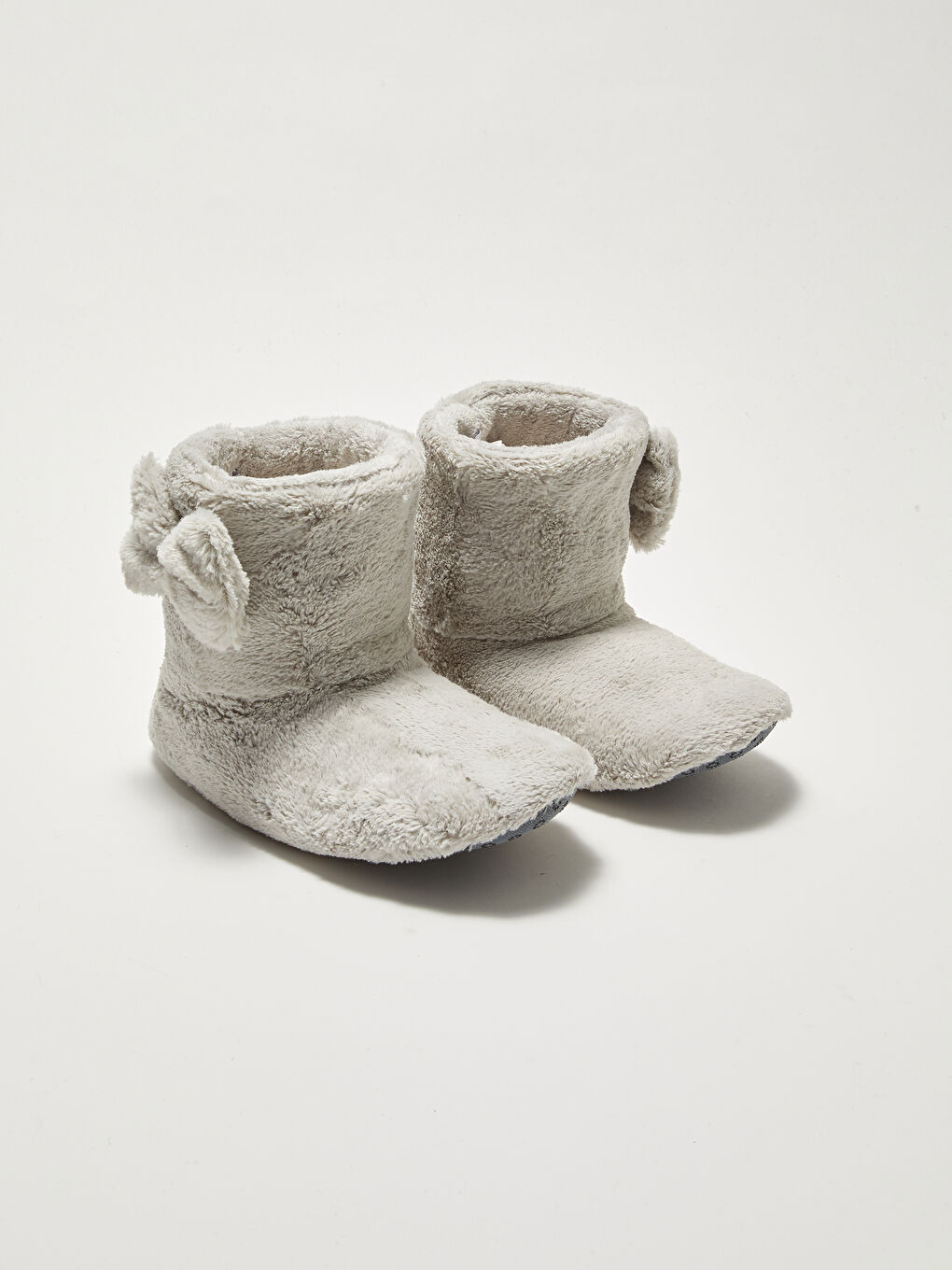 Bottes Pantoufles d'Accueil en Peluche Unies pour Femmes