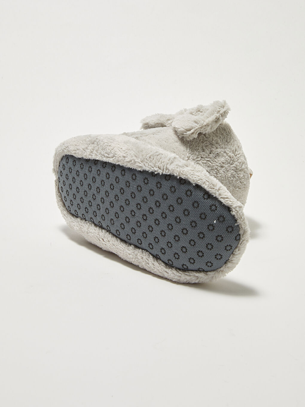 Bottes Pantoufles d'Accueil en Peluche Unies pour Femmes-3