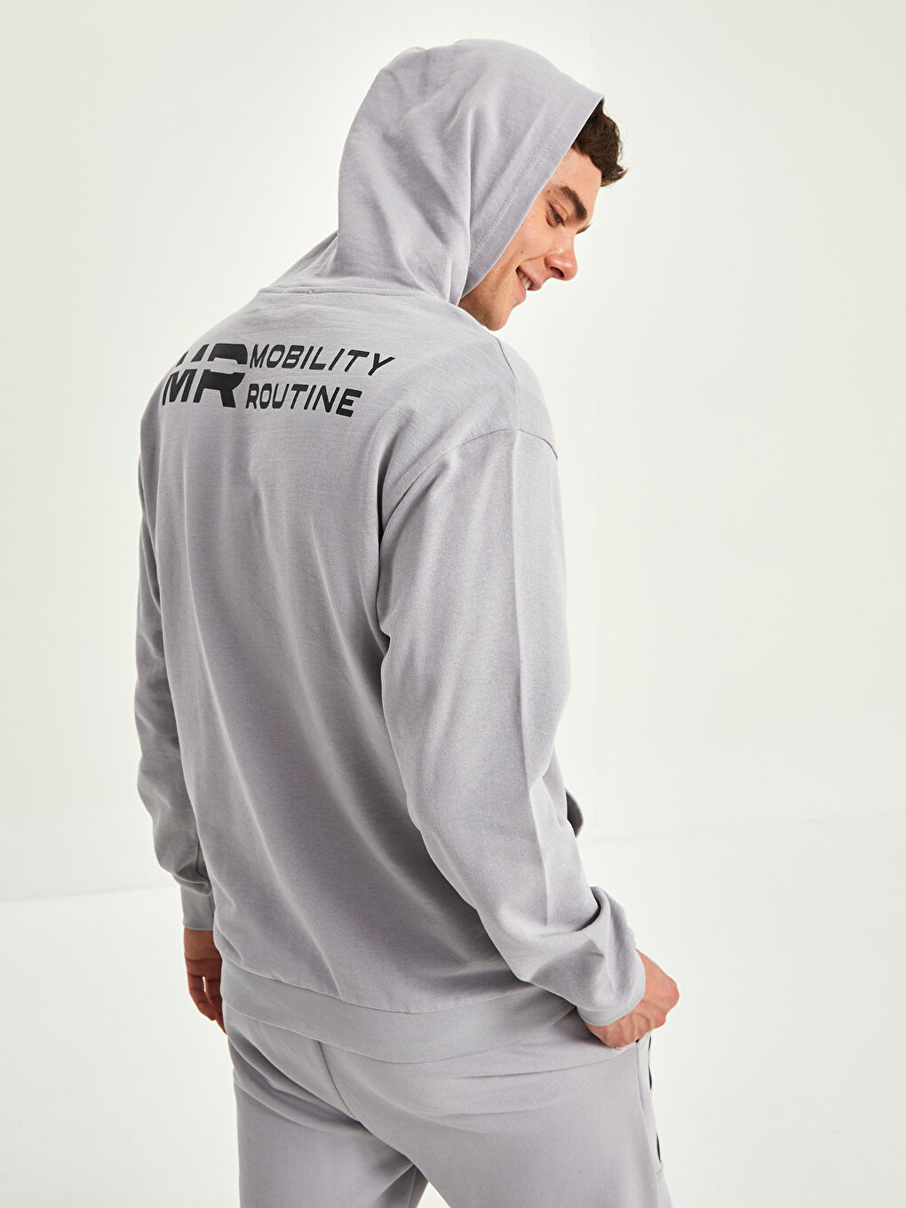 Sweatshirt à Capuche Imprimé à Manches Longues Oversize pour Hommes-5