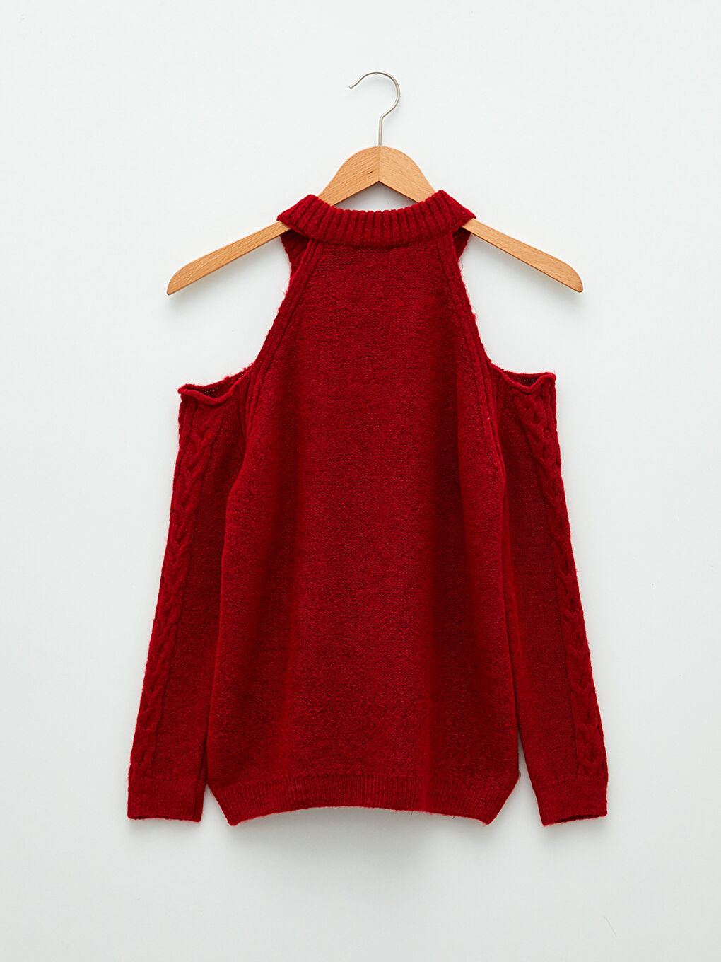 Pull-over à Col Halter À Motifs Manches Longues en Tricot-5