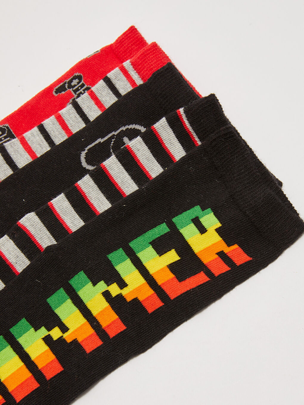 Patterned Boys' Ankle Socks 5 Pack-2