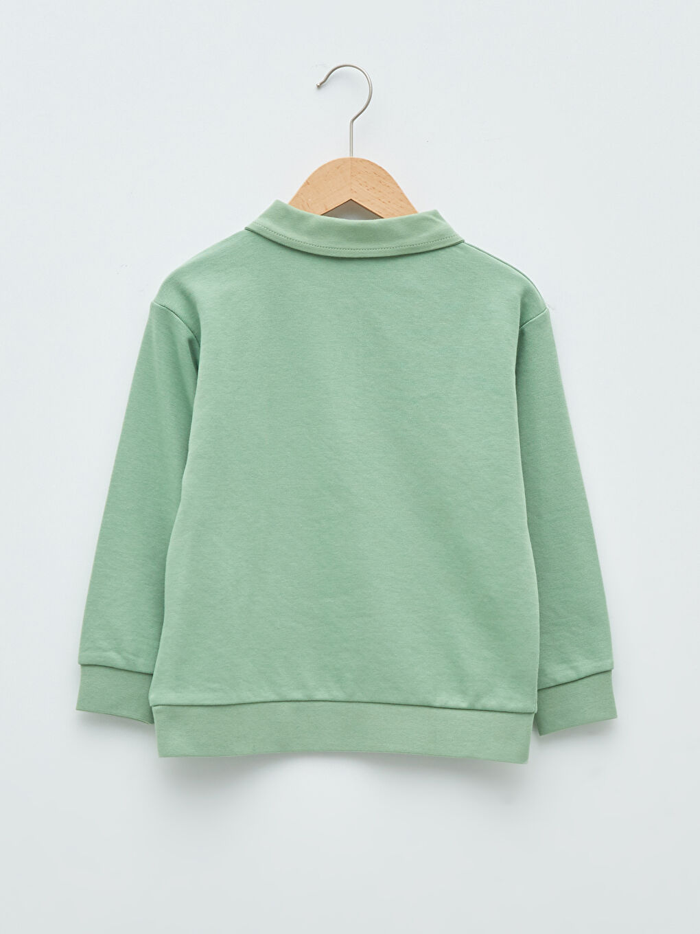 LCW Kids Polo Neck Basic Long Sleeve Boy Sweatshirt -W1K817Z4-GMQ