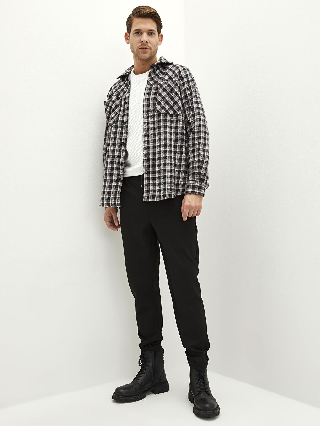 Men's Slim Fit Elastic Waist Trousers