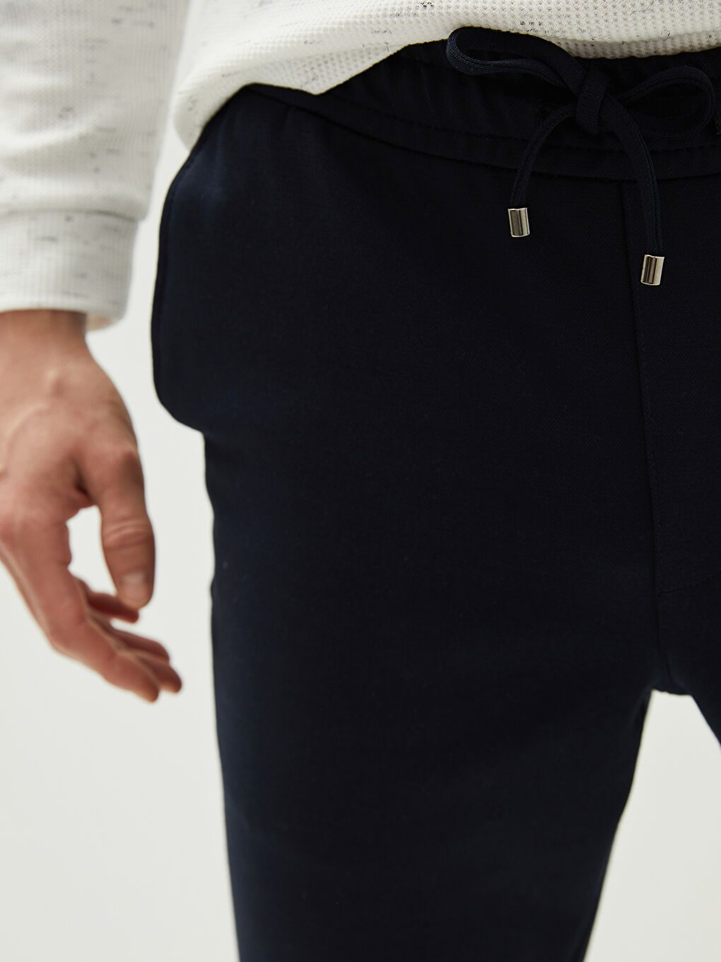 Men's Slim Fit Elastic Waist Trousers -W1K829Z8-RFH