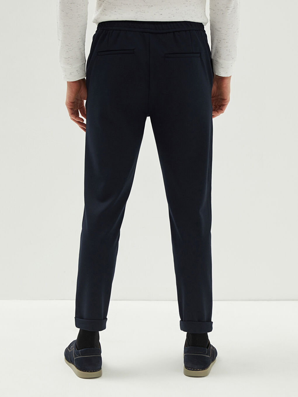 Men's Slim Fit Elastic Waist Trousers -W1K829Z8-RFH